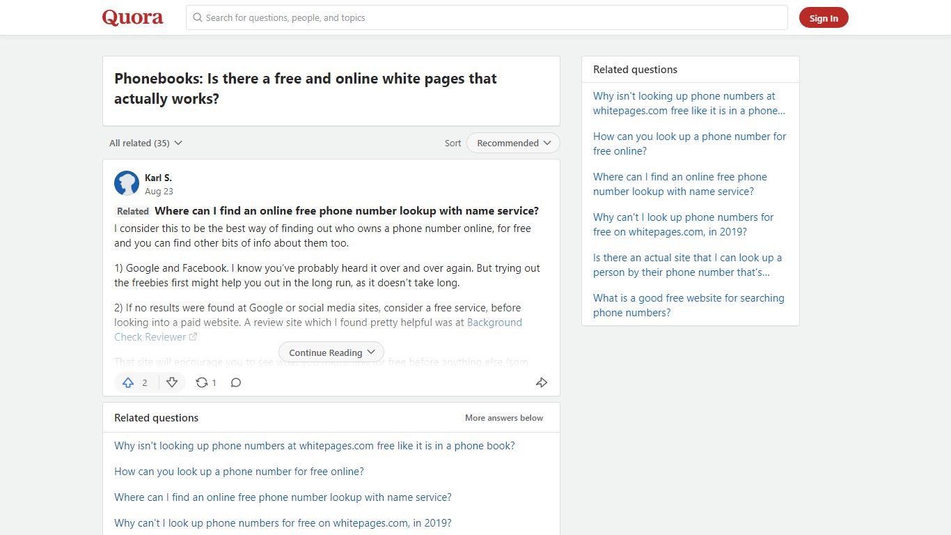 Phonebooks: Is there a free and online white pages that ... - Quora